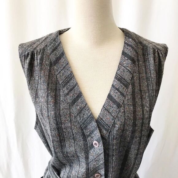 Vintage D’Allaird’s tweed belted dress size L - Picture 2 of 10